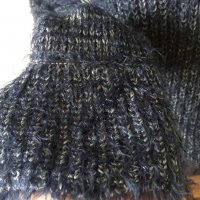 Morgan marine S стилен пухкав мек пуловер с шал яка дълъг ръкав, снимка 3 - Блузи с дълъг ръкав и пуловери - 27273098