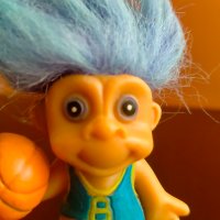 Играчка Кукла Трол Troll 6 см + коса, снимка 2 - Колекции - 40690996