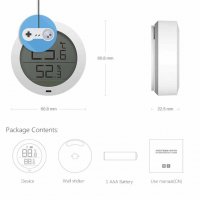 Xiaomi Mijia Bluetooth високочувствителен хигротермограф, снимка 3 - Други стоки за дома - 20926049