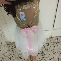 Рокля със паиети и розова панделка за 1г,2-3г, 5г, снимка 4 - Детски рокли и поли - 28036926