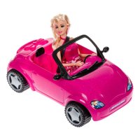 Кукла Барби с кола, мотопед и 2 кучета , снимка 5 - Кукли - 40502060