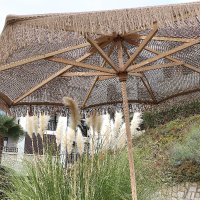 Плетени чадъри тип макраме за градина, плаж, ресторант или бийч бар, снимка 3 - Градински мебели, декорация  - 43956841