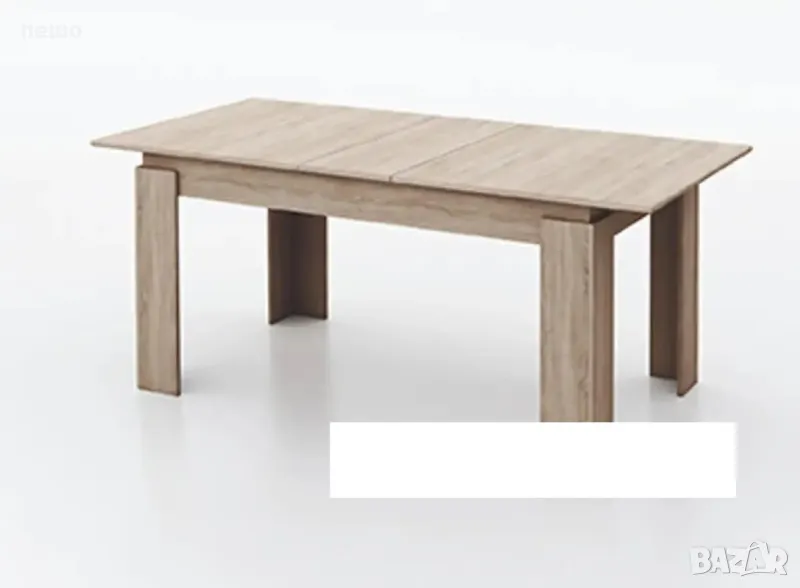 Трапезна маса Сити е разтегателна цвят сонома. Размер: 150-180/90/76 см, снимка 1
