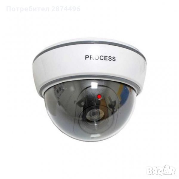 БУТАФОРНА КУПОЛНА ИНФРАЧЕРВЕНА КАМЕРА С БЯЛ ПРЪСТЕН, снимка 1