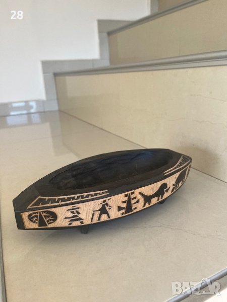 Дървен декоративен съд, снимка 1