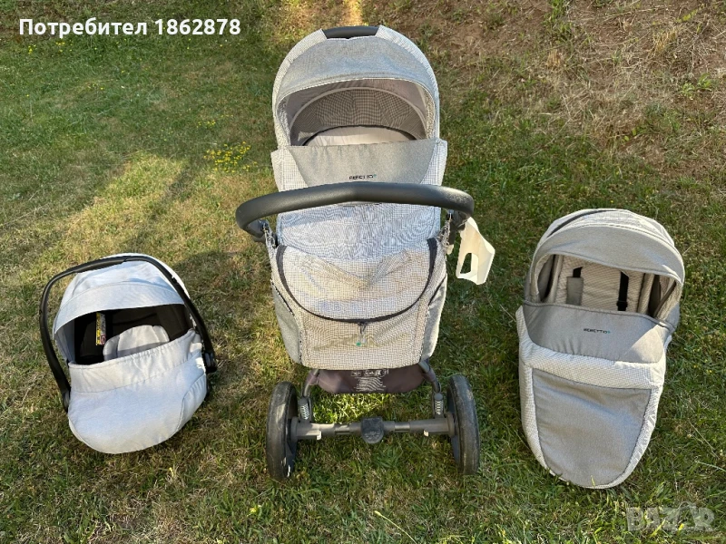 Бебешка количка Bebetto Holland 2 в 1 + кошче за кола, снимка 1