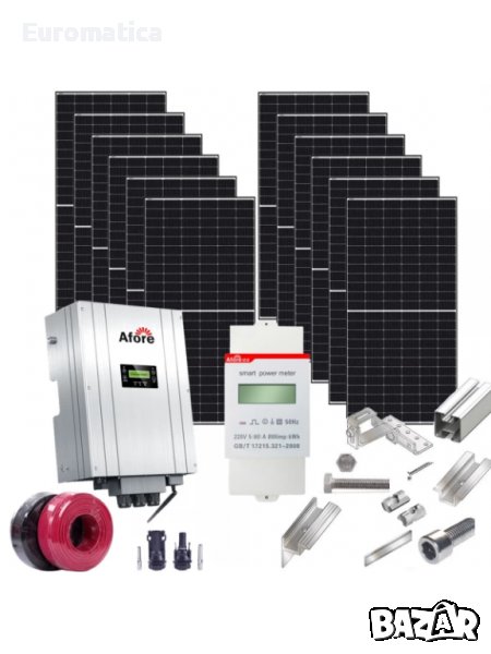 Монофазна OnGrid мрежова фотоволтаична система 6.6kW Afore + Конструкция, снимка 1