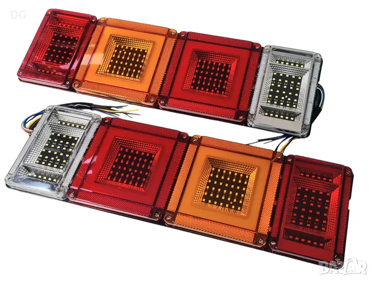 К-т 2бр. LED стопове за тир, камион 24V - 46x14см, снимка 1