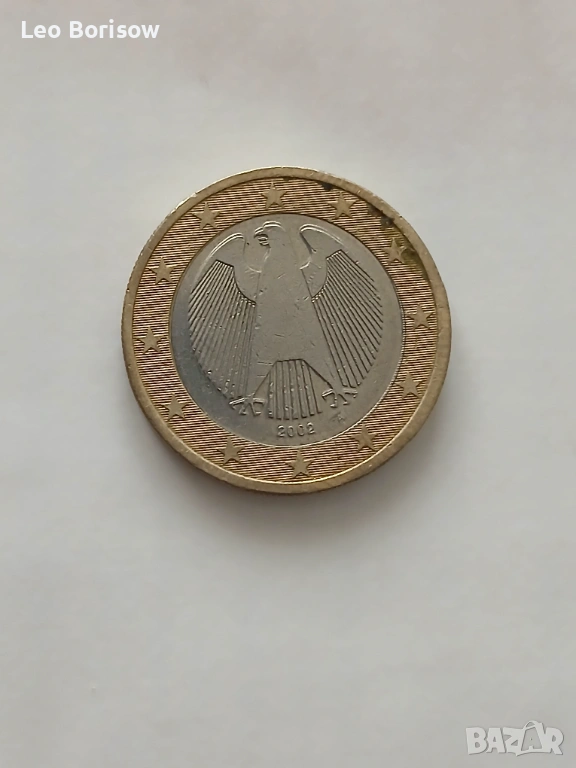 Здравейте продавам тази рядка  монета от 2002 това е немско евро , снимка 1