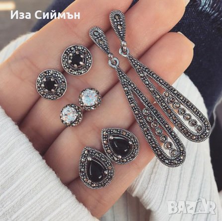 Комплект от 3 чифта обици, снимка 1