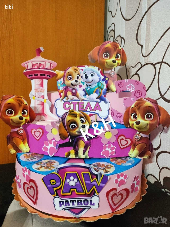 Картонена торта Скай Пес патрул , снимка 1
