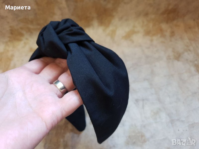 Черна диадема с възел Ръчна изработка Аксесоари за коса , снимка 1