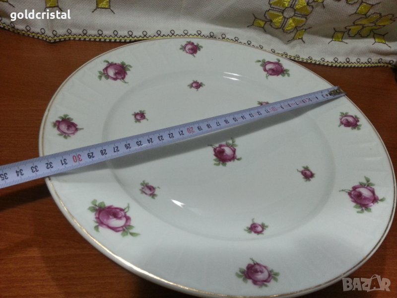 Антикварен порцелан Епиаг Чехословакия голямо плато чиния , снимка 1