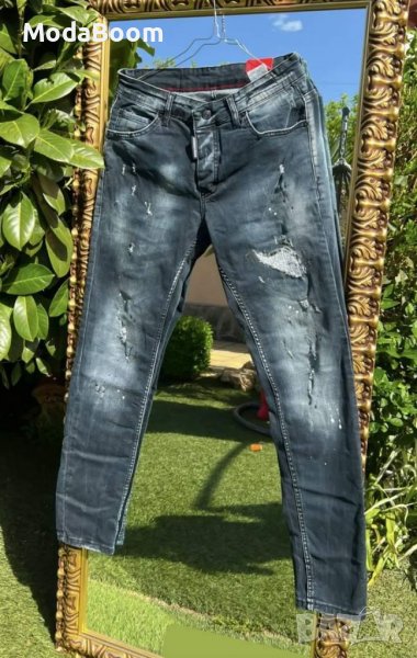 Мъжки сиви напръскани дънки , снимка 1