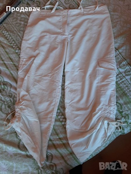 Бял ефирен широк панталон , снимка 1