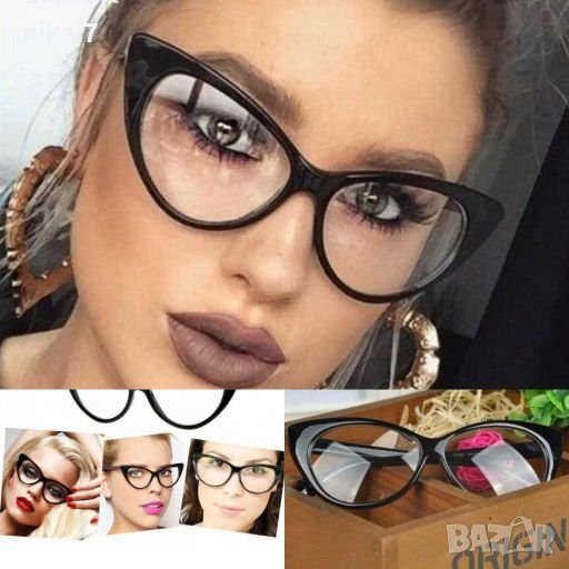 ТOM FORD дамски очила котешко око стъкла без диоптър защита UV400, снимка 1