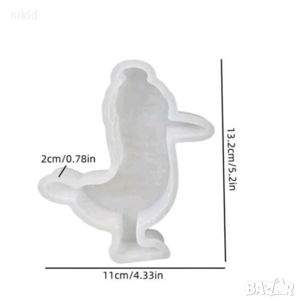 3d Гларус чайка дълбок силиконов молд форма фондан шоколад смола гипс декор свещ, снимка 1