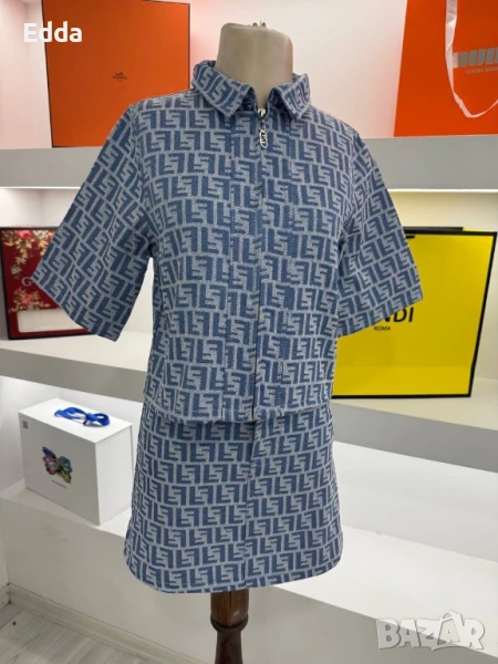 Chanel,fendi,Gucci,celine Комплект ,дънки,къси панталонки , снимка 1