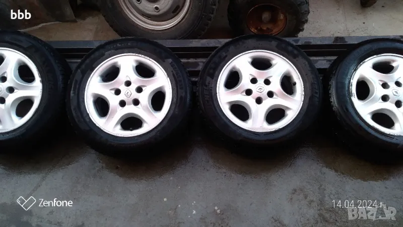Оригинални ляти джанти за рено+зимни гуми, снимка 1