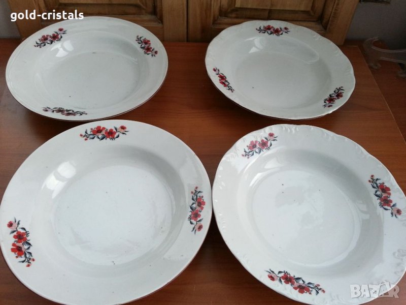 Стар български порцелан чинии за допълване , снимка 1
