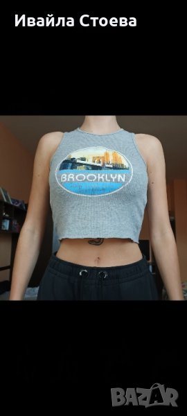 Дамски сив топ, снимка 1