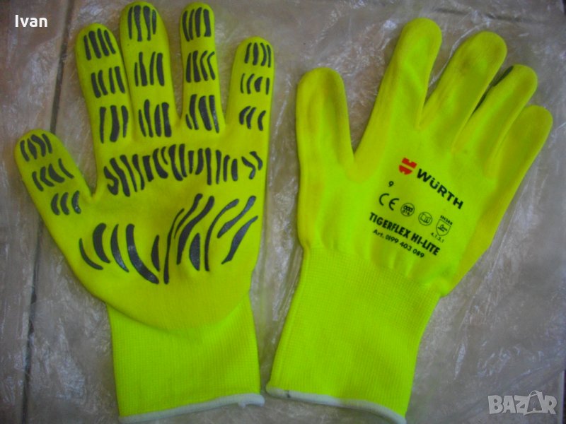Wurth Tigerflex Hi-Life-Нови Монтажни Ръкавици-Нитрилна Пяна-Вюрт-Размер 9, снимка 1