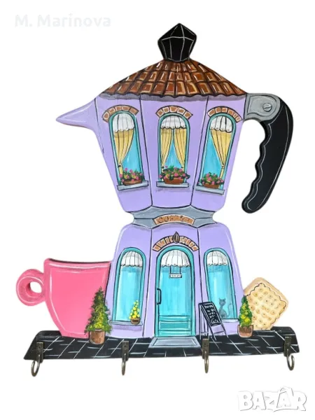 Ръчно рисувана(Handmade) закачалка за ключове , снимка 1