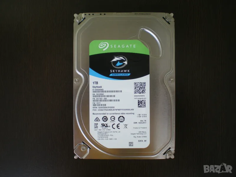 Хард диск 1TB Seagate SkyHawk ST1000VX005, SATA 6Gb/s, 5900 rpm, 64MB кеш, 3.5", снимка 1