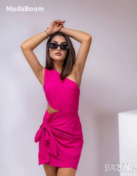 🎀Розова къса стилна дамска рокля🎀, снимка 1