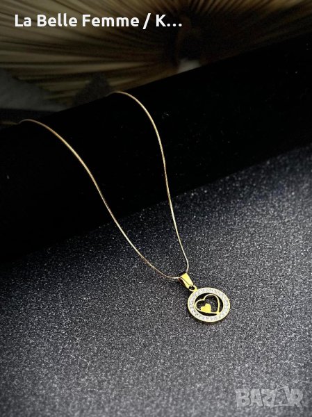 Колиета изработени от медицинска стомана 316L със златисто PVD покритие., снимка 1