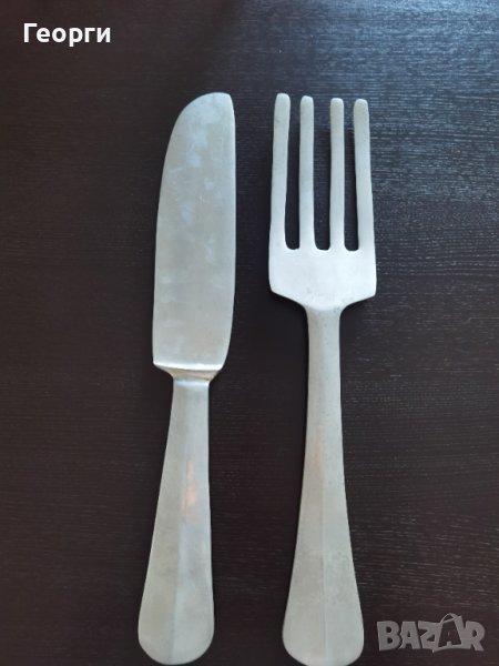 Нож и вилица рекламни от алуминий 60 см дълги, снимка 1