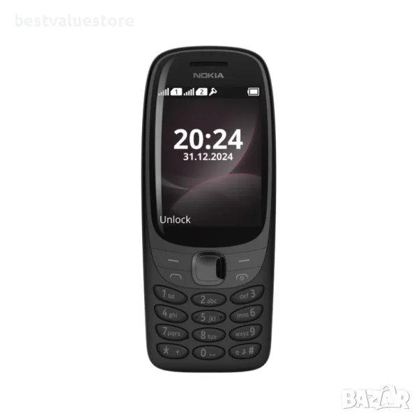 Nokia 6310 2024 Dual Black Мобилен Телефон Gsm 2.80 ", Задна Камера 0.3 Mpx, снимка 1