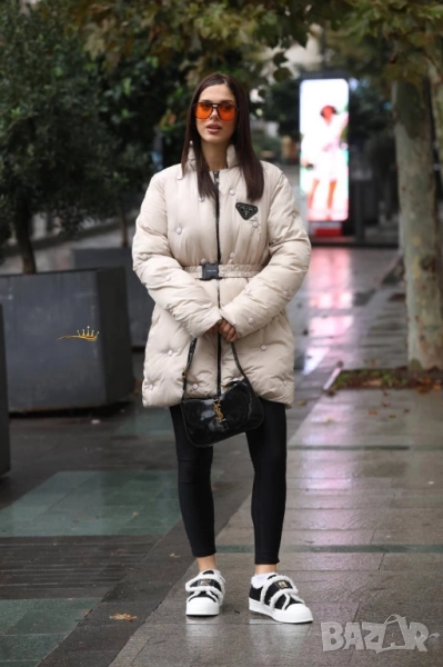 зимно яке с колан прада, снимка 1