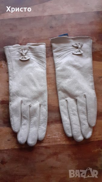 дамски бежови ръкавици от високо качествената еко кожа Кориум CORIUM, снимка 1