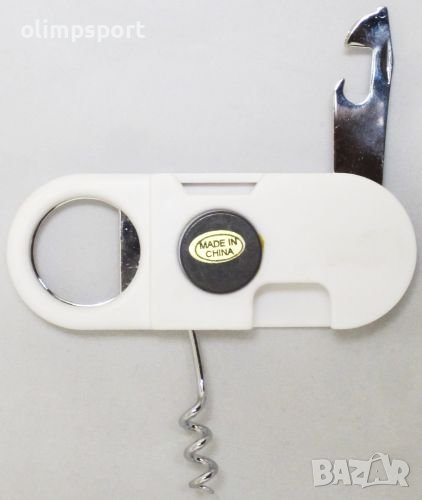 Отварачка с магнит и тирбошон. Отварачки за бутилки и за консерви. Материал: PVC, метал. Цвят: разли, снимка 1