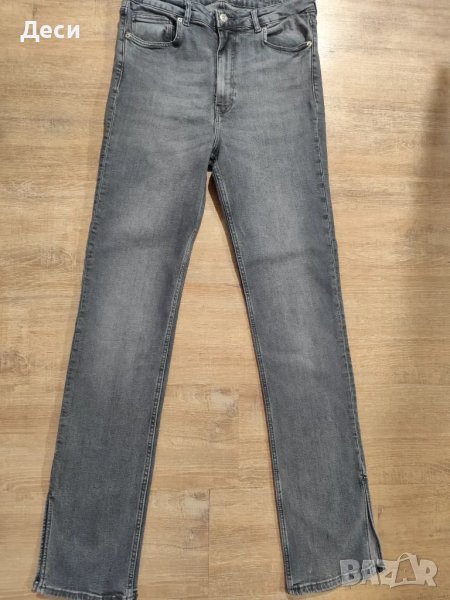 сиви дънки на Zara с висока талия , снимка 1