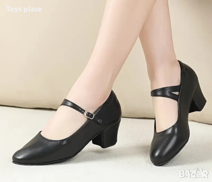 38н Обувки за танци, кожени обувки за народни танци, снимка 1