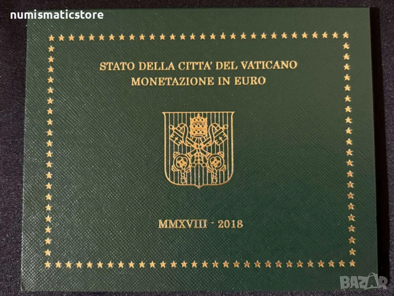 Ватикана 2018 г. - комплектен сет от 1 цент до 2 евро BU, снимка 1