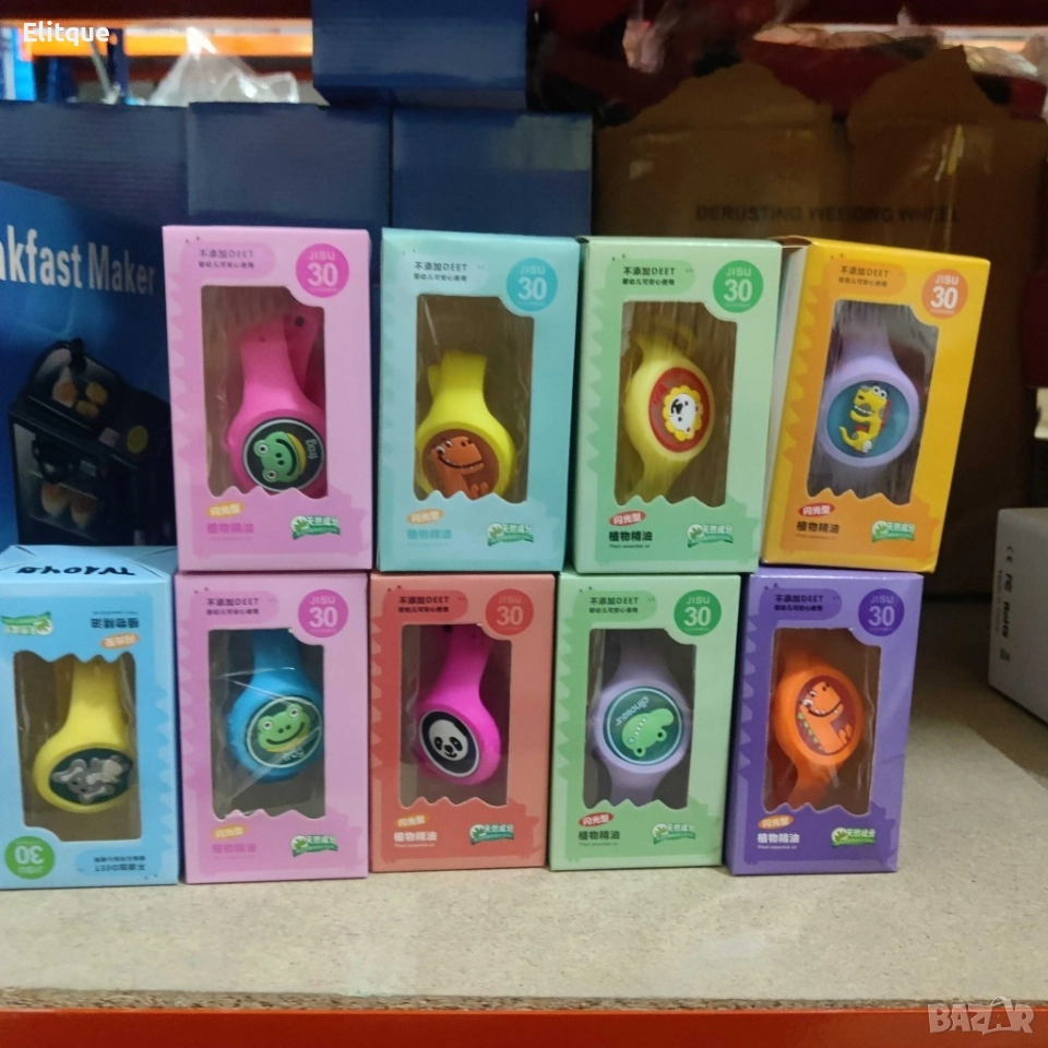 Детска играчка часовник, против комари, светлинен ефект, снимка 1