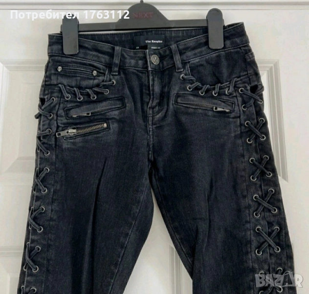 The Kooples дамски дънков панталон Faded Black, short skinny fit, размер 25 (UK6/8), снимка 1