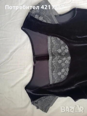 Дамска елегантна рокля( кадифе), снимка 3 - Рокли - 50998179