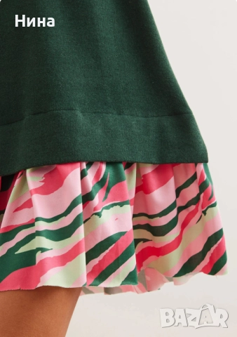 Интересна, мека и топла дамска рокля фино плетиво, снимка 4 - Рокли - 52797334