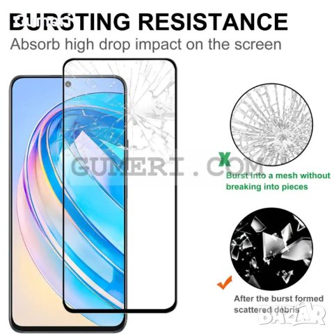 Стъклен Протектор за Целия Екран Full Glue за Huawei Honor X8a, снимка 4 - Фолия, протектори - 43658822