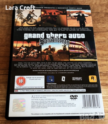 GTA San Andreas PS2  PlayStation 2 , снимка 3 - Игри за PlayStation - 53243556