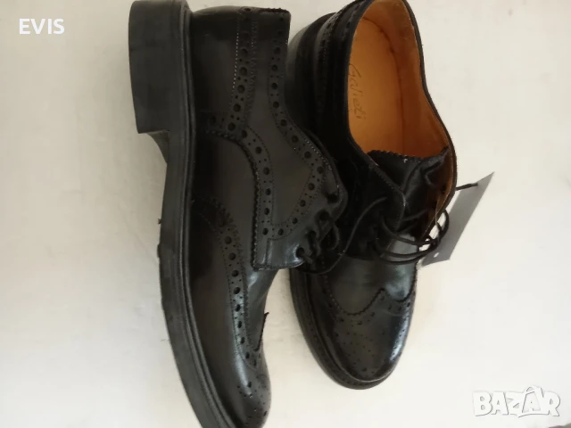НОВИ МЪЖКИ ОБУВКИ Galieti – Италианска Кожа с Оригинална Кутия, снимка 7 - Официални обувки - 50629214