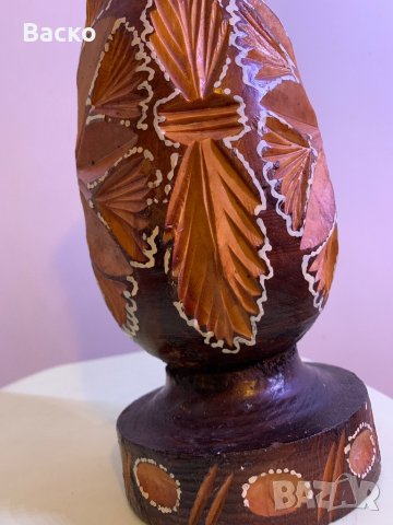 Дърворезба ваза, снимка 5 - Вази - 38342831