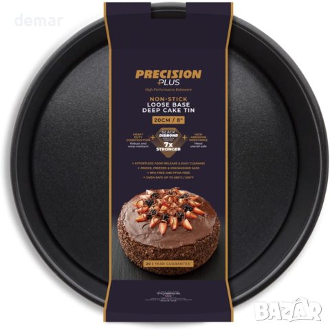 Дълбока форма за торта с незалепващо покритие, 20 см, черна, Tower T943020HG21 Precision Plus, снимка 5 - Съдове за готвене - 43718628