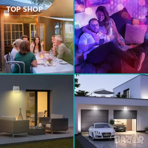 Соларна сензорна лампа с RGB, USB зареждане, IP64, работа с Alexa, снимка 7 - Соларни лампи - 49340577