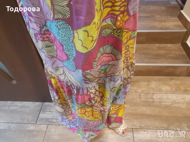 Цветна дълга дамска рокля, снимка 7 - Рокли - 47880227