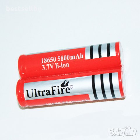 Акумулаторна батерия ULTRAFIRE 18650 5800mAh за фенер челник фар за велосипед колело лазер фенери